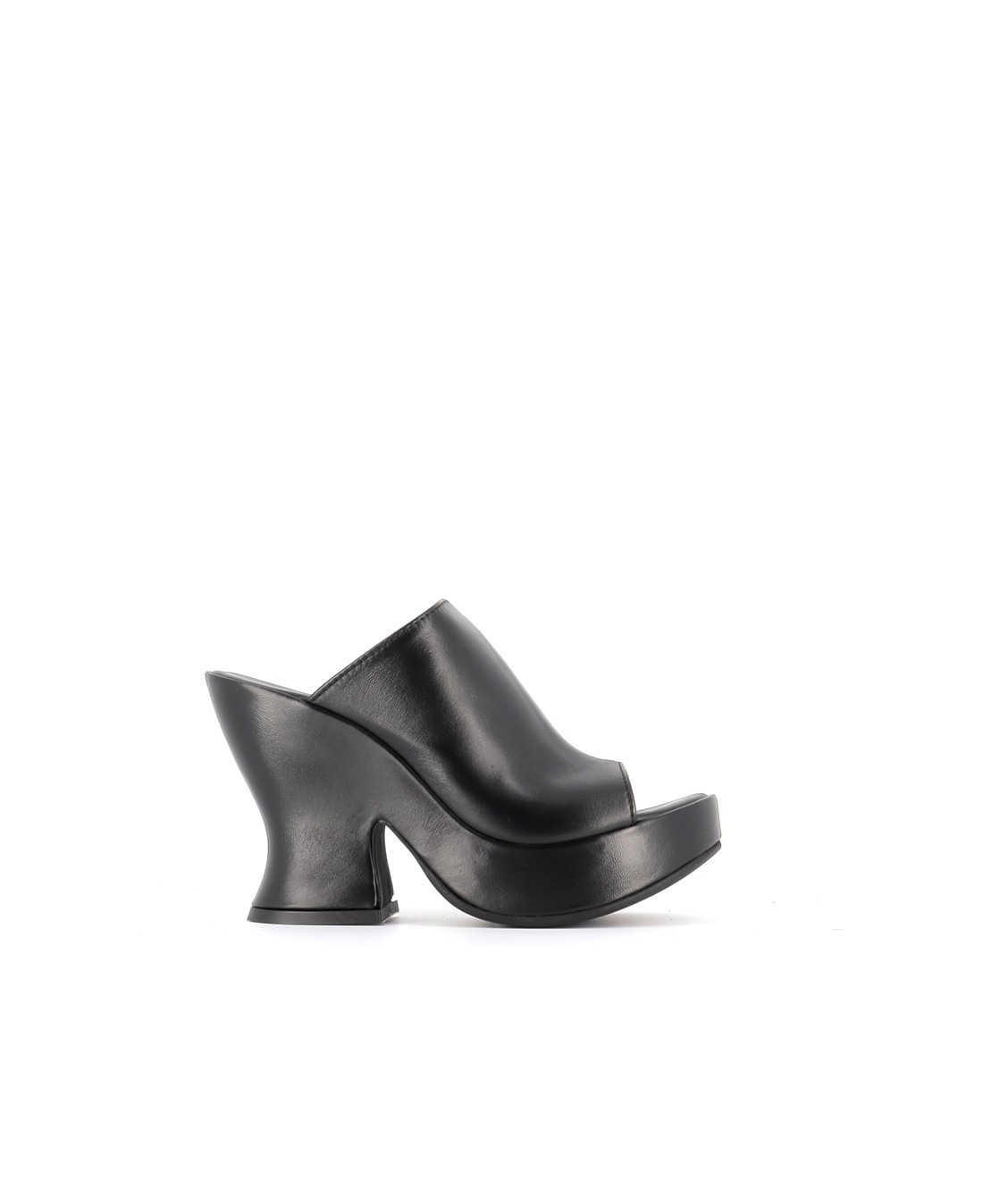 MULE SABOT CUIR NOIR