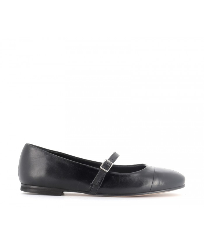 BALLERINE PASSY CUIR NOIR