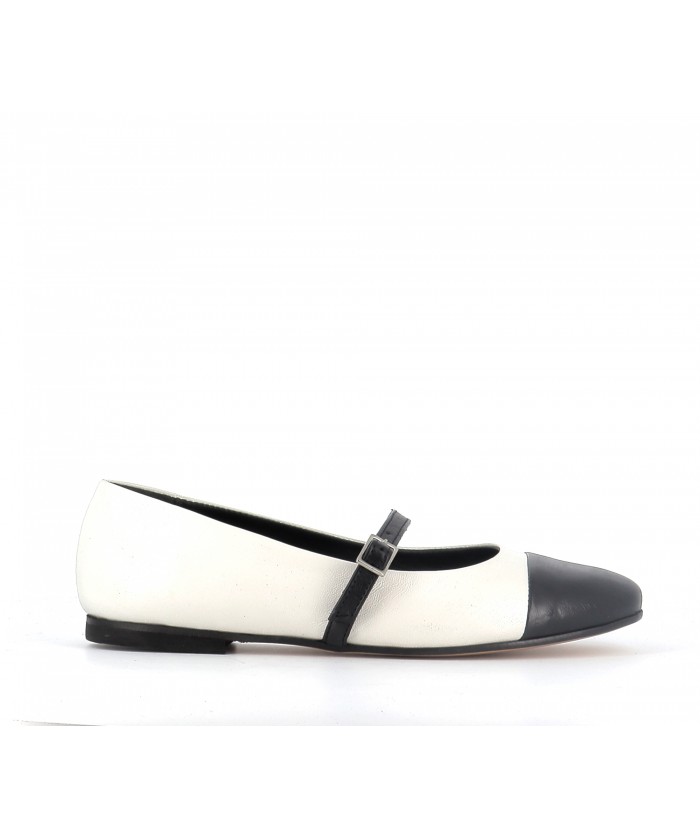 BALLERINE PASSY CUIR BICOLOR